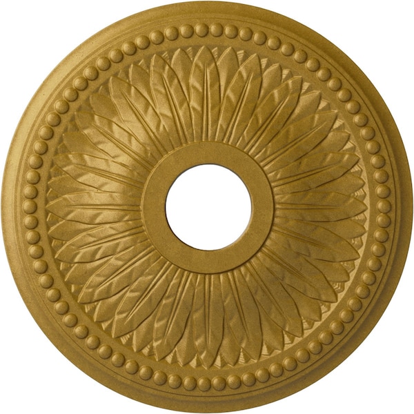 Ekena Millwork Bailey Ceiling Medallion (Fits Canopies up to 5 3/4"), 18"OD x 3 3/4"ID x 1 1/2"P, Pharaohs Gold CM18BIPGS - main